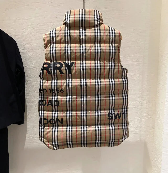 Check Puffer Vest