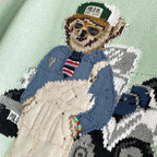 Mint Golf Bear Sweater