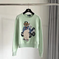 Mint Golf Bear Sweater
