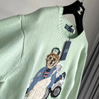 Mint Golf Bear Sweater