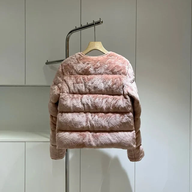 Plush Quilted Down Jacket