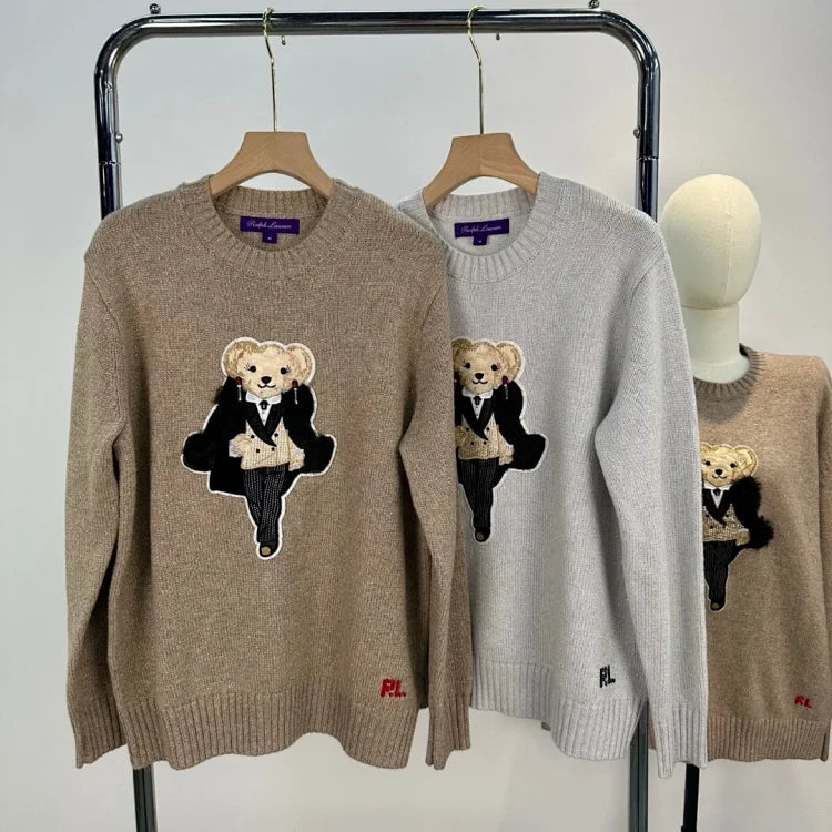Tuxedo Bear Knit Sweater