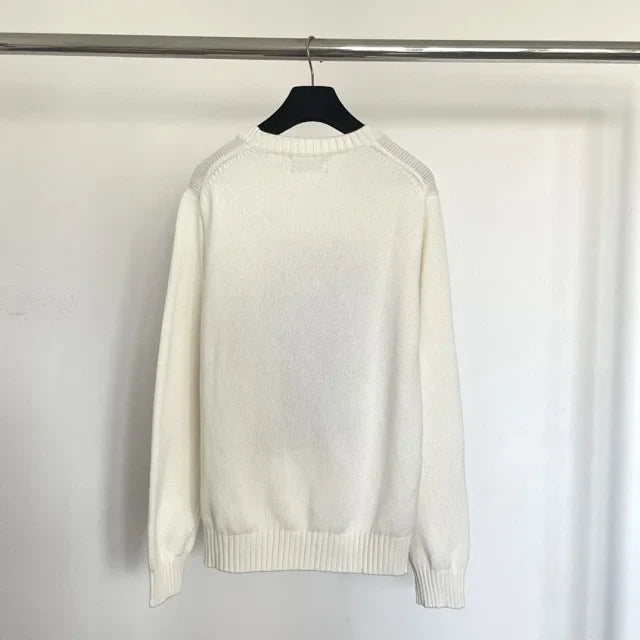 Cream Coastal Bear Knit Sweater