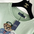 Mint Golf Bear Sweater