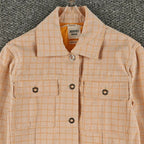 Beige Check Wool Jacket