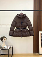 Belted Hooded Puffer Jacket