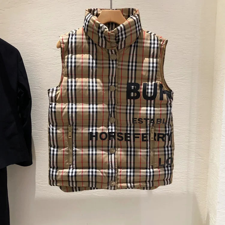 Check Puffer Vest