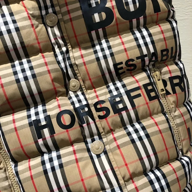 Check Puffer Vest
