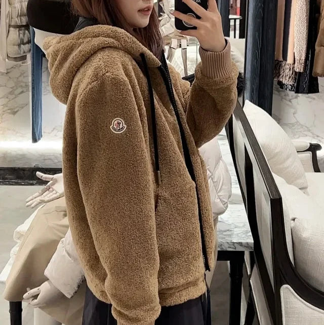 Teddy Fleece Zip Hoodie Jacket