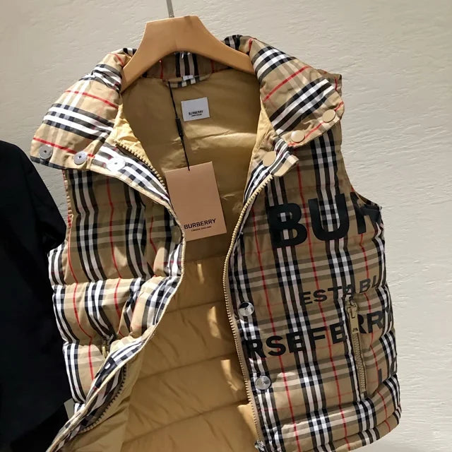Check Puffer Vest