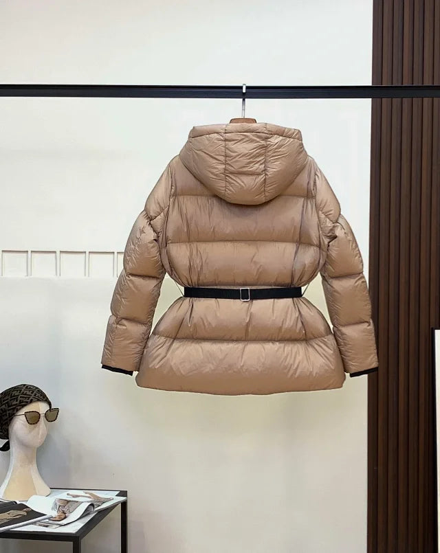 Belted Hooded Puffer Jacket