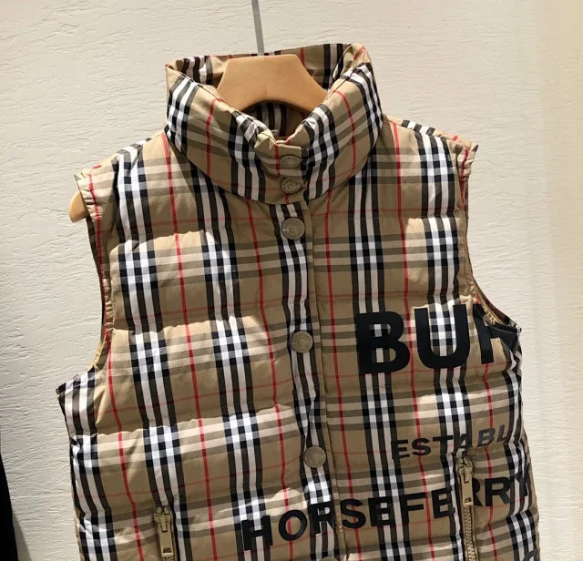 Check Puffer Vest