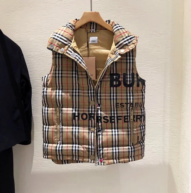 Check Puffer Vest