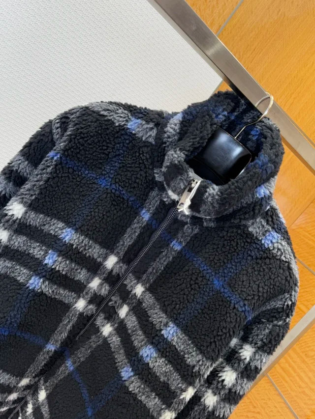 Plaid Shearling Jacket