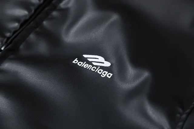 Matte Leather Bomber Jacket