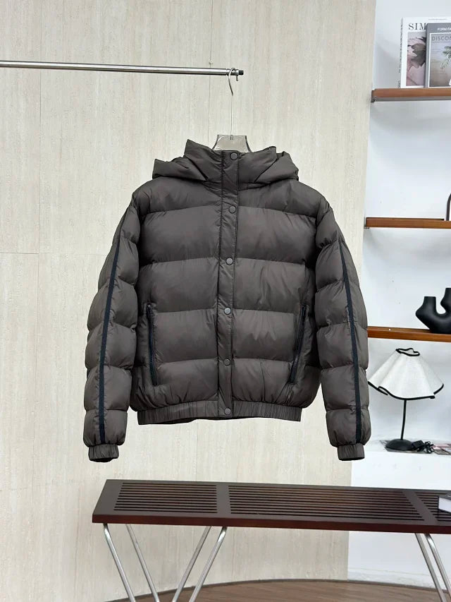 Stripe Detail Down Jacket