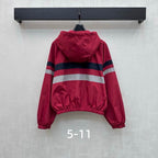 Rally Contrast-Stripe Hooded Jacket