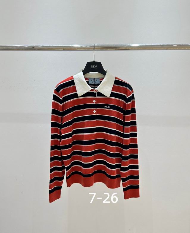 Remy Striped Collared Knit Top
