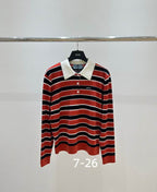 Remy Striped Collared Knit Top