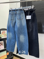 Soho Layered-Waist Wide-Leg Jeans