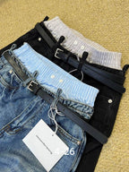 Soho Layered-Waist Wide-Leg Jeans