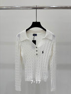 Whitney Cable-Knit Collared Top