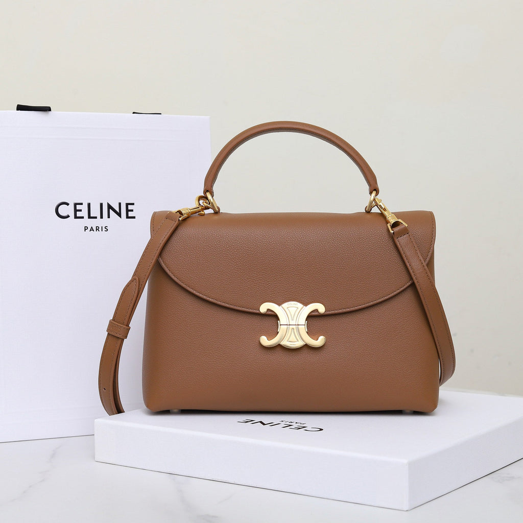 Classic Leather Top Handle Bag