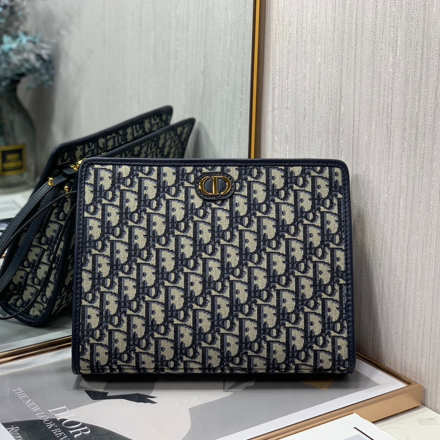 Oblique Canvas Pouch Bag