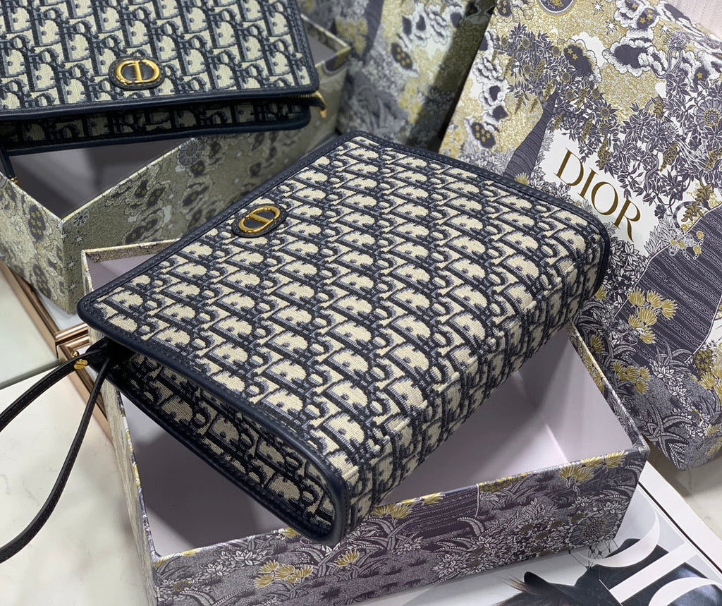 Oblique Canvas Pouch Bag